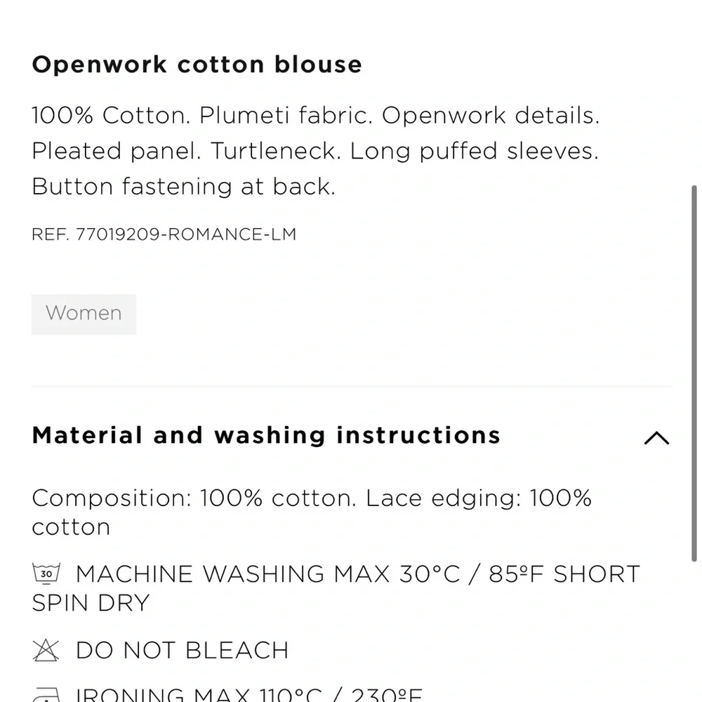 New with tags Mango poplin boho shirt peasant blouse openwork MNG sz xs HP❤️‍🔥 - Picture 5 of 9